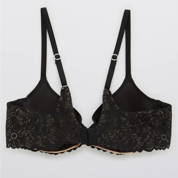 NWT Sunnie Full Coverage Lightly Lined Blossom Lace Trim Bra - Size 34B, Black! - Picture 4 of 8
